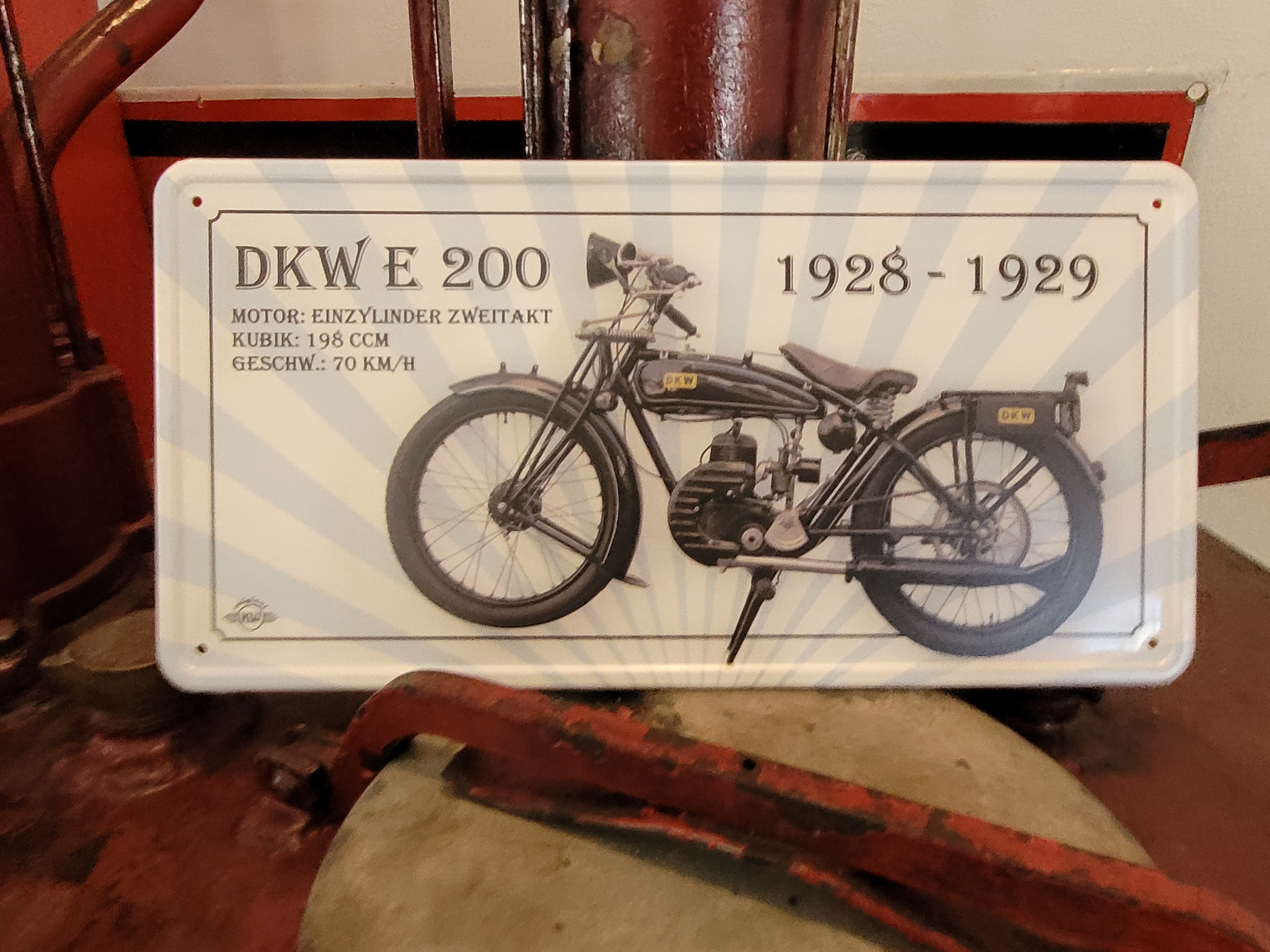 Blechschild DKW E200