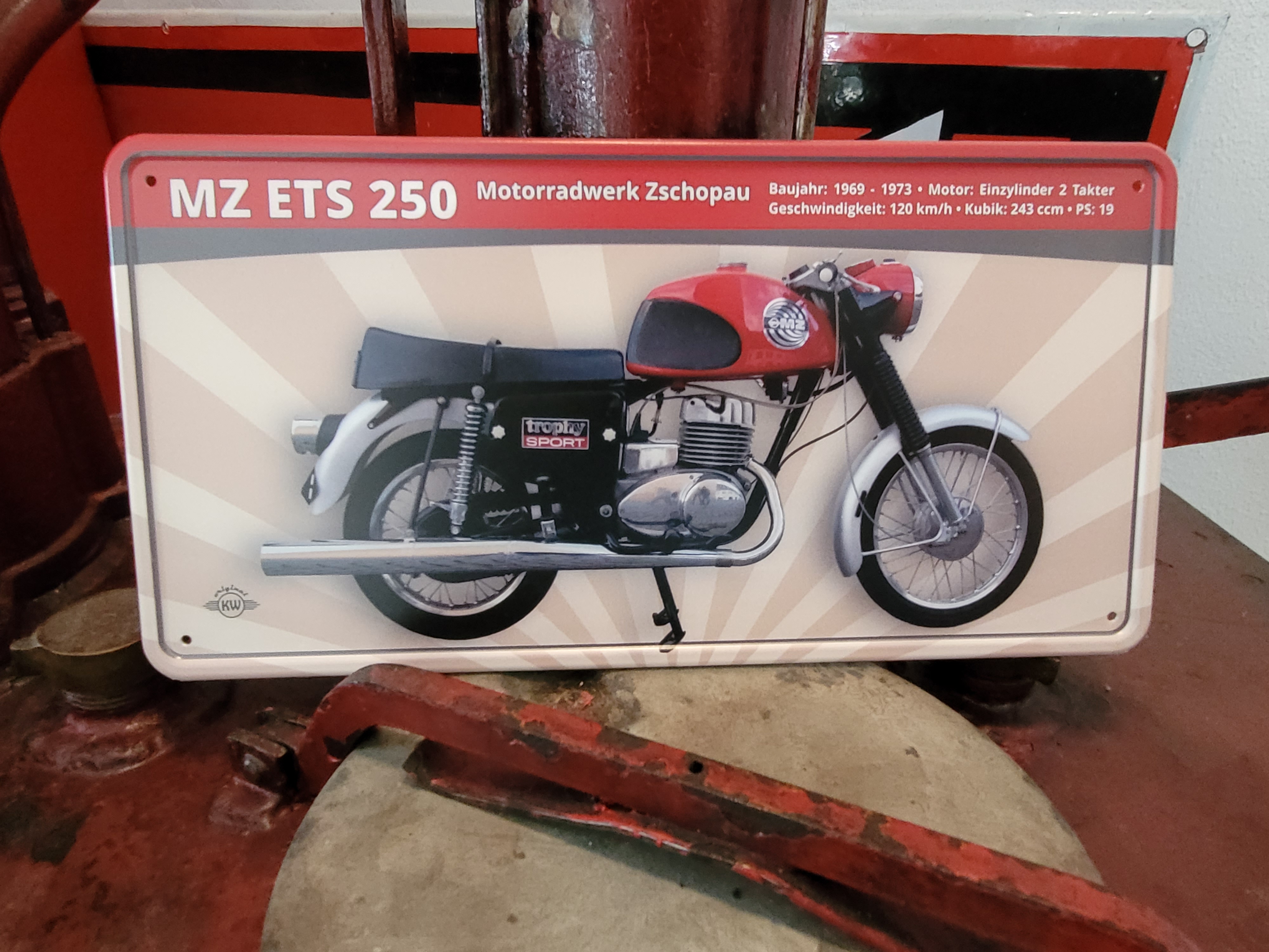 Blechschild MZ ETS 250