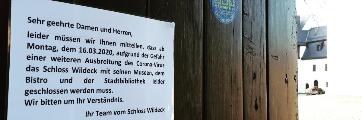 Das Schloss ist für Besucher zunächst auf unbestimmte Zeit aufgrund der Corona-Krise geschlossen